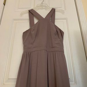 Lulu's Air of Romance Taupe Maxi Dress